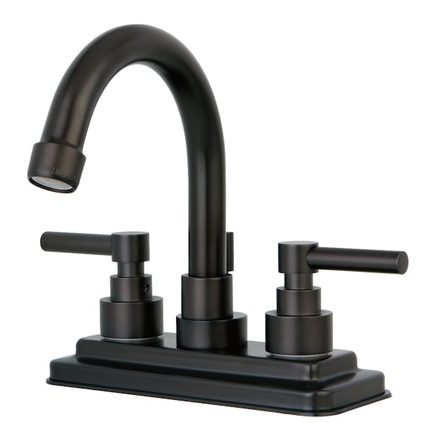 KS8665EL Elinvar 4" Centerset Bathroom Faucet W/ Brass Pop-Up, Bronze